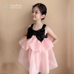 Đầm váy mùa hè cho bé gái Tutupetti 2 dây dáng phồng đáng yêu