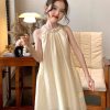 đầm xuông dạo phố kết hạt ngọc trai cho bé gái