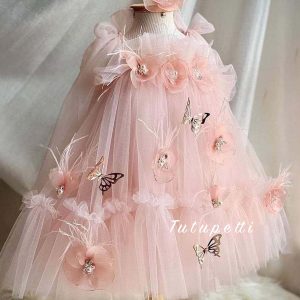 Đầm Công Chúa Xòe Hoa Bướm