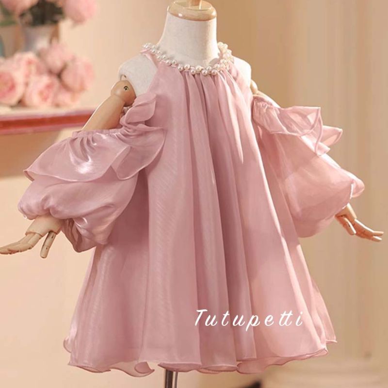 Đầm Rớt Vai Cho Bé Gái