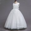 Đầm Trắng Xinh Dáng Dài Phối Ren