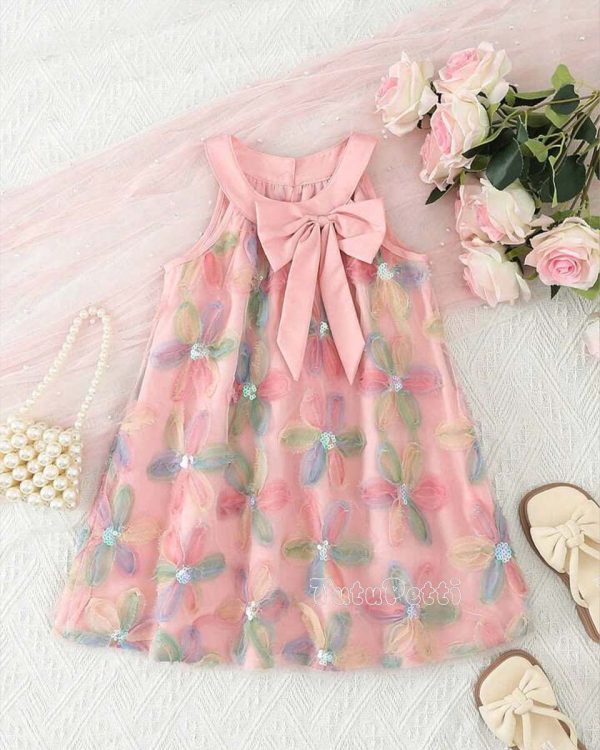 Váy mùa hè cho bé gái Tutupetti họa tiết hoa tulip form A