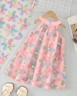 Váy mùa hè cho bé gái Tutupetti họa tiết hoa tulip form A