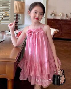 1Đầm Tiểu Thư Hè Hồng