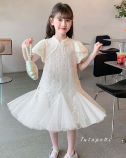 Đầm Tiểu Thư Sườn Xám Cách Điệu Xinh Xắn Cho Bé 12 Đầm Tiểu Thư Sườn Xám Cách Điệu Xinh Xắn Cho Bé