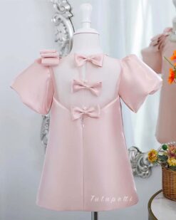 Đầm Tiểu Thư Suông Nơ Hồng
