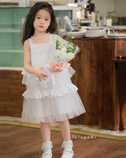 Đầm Tiểu Thư Tùng Tầng Dạo Phố Cho Bé
