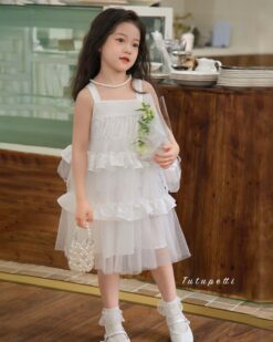 Đầm Tiểu Thư Tùng Tầng Dạo Phố Cho Bé