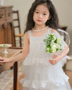 Đầm Tiểu Thư Tùng Tầng Dạo Phố Cho Bé