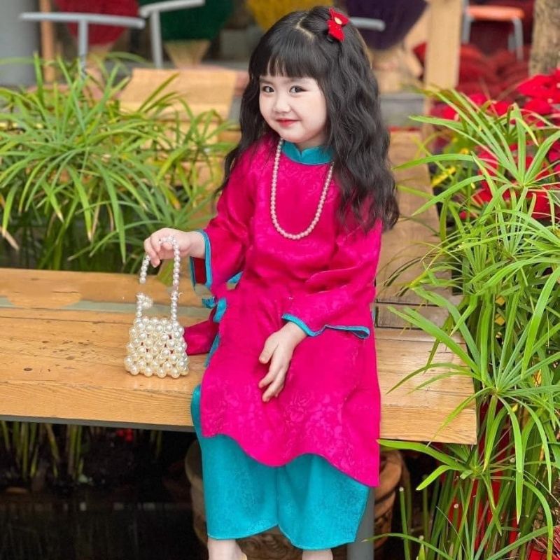 ao dai khan xep cho be