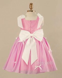 Đầm Hồng Đính Nơ Nhỏ 8 Đầm Hồng Đính Nơ Nhỏ