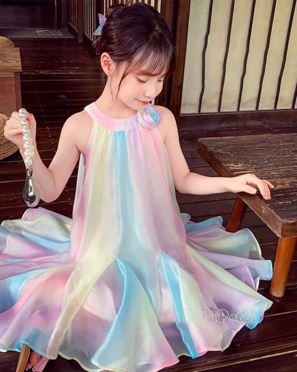 Đầm Suông Nơ Hồng Đen