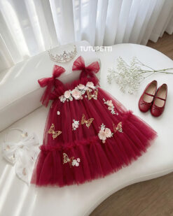 Đầm Dây Babydoll Đính Hoa Bướm