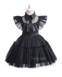 Đầm Hóa Trang Wednesday Addams Ngắn