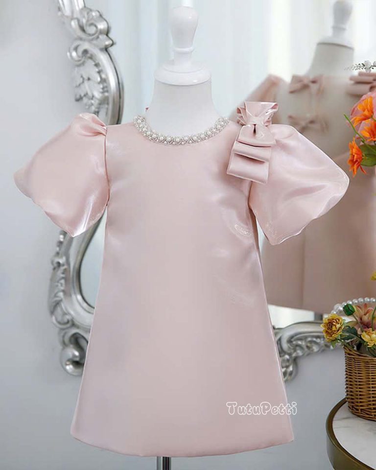 Đầm Tiểu Thư Lưng Nơ Hồng