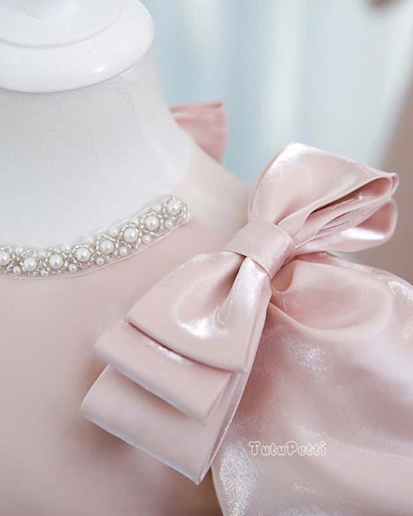 Đầm Tiểu Thư Lưng Nơ Hồng