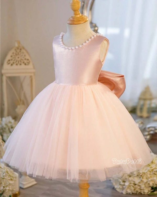 Đầm Tiểu Thư Lưng Nơ Hồng