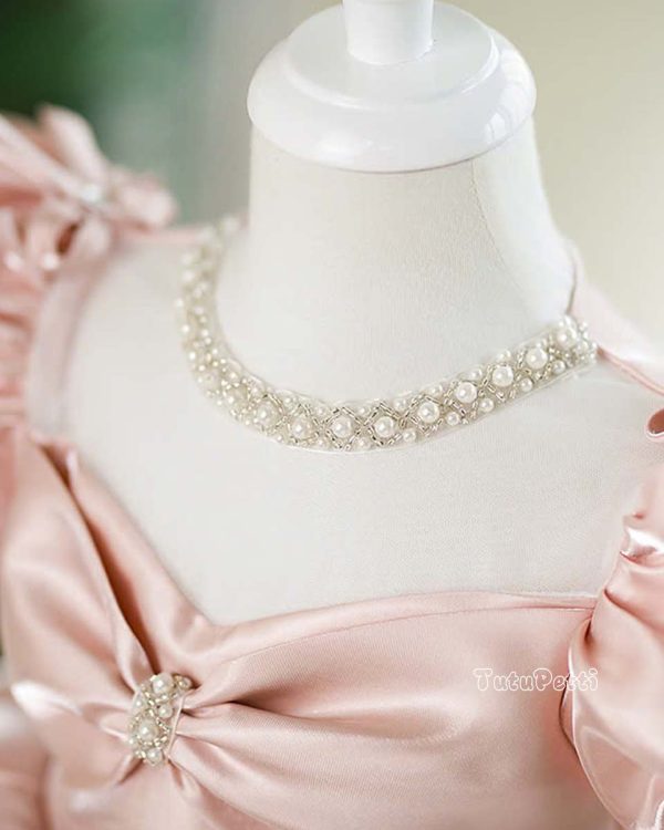 Đầm Công Chúa nơ ngực kết cườm