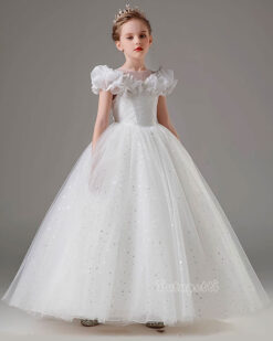 Váy Đầm Công Chúa Cinderella Cao Cấp Màu Trắng + Hồng 2024 17 vay dam cong chua cinderella mau trang 2024 1