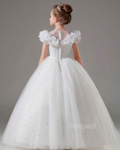 Váy Đầm Công Chúa Cinderella Cao Cấp Màu Trắng + Hồng 2024 18 vay dam cong chua cinderella mau trang 2024 2