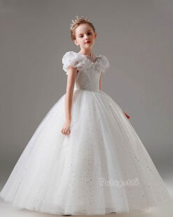 Váy Đầm Công Chúa Cinderella Cao Cấp Màu Trắng + Hồng 2024 19 vay dam cong chua cinderella mau trang 2024 3