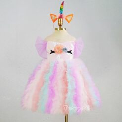 Đầm Công Chúa Pony Cầu Vòng Tay Rơi