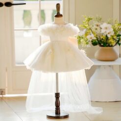 Đầm Dạ Hội Đuôi Cá Trắng Sang Trọng