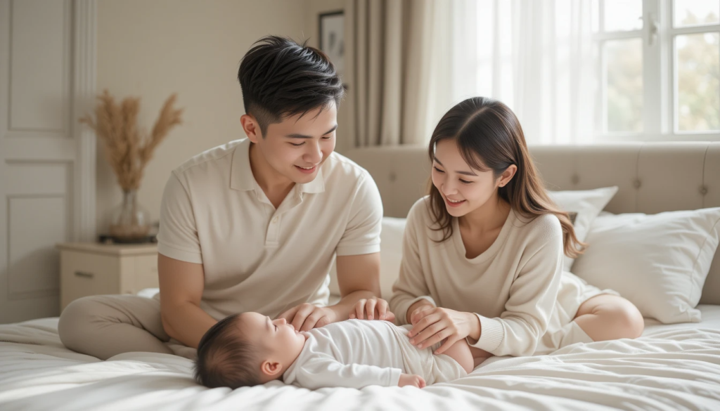 concept chup anh gia dinh co con duoi 2 tuoi