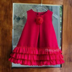 Đầm Tiểu Thư Tầng Suông Đỏ 6 p25 106 do a tang 379k