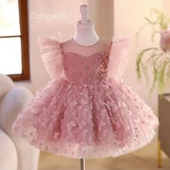 Đầm Dạ Hội Đính Bướm Hồng