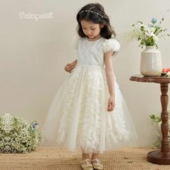 Đầm Dạ Hội Sang Trọng Trắng 8 p25 85 trang dai dap hoa tay 540k