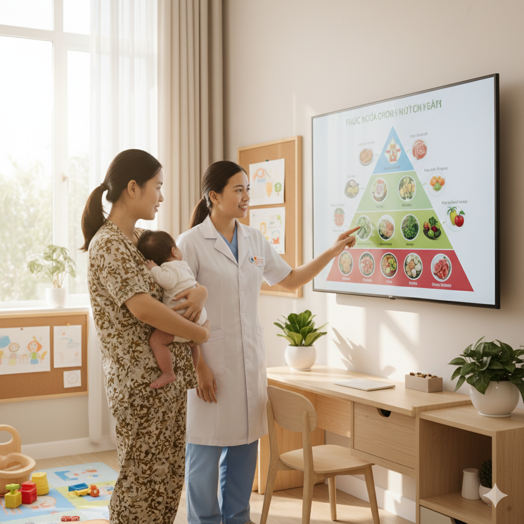 Dinh dưỡng hợp lý giúp bé phòng ngừa bệnh tái phát