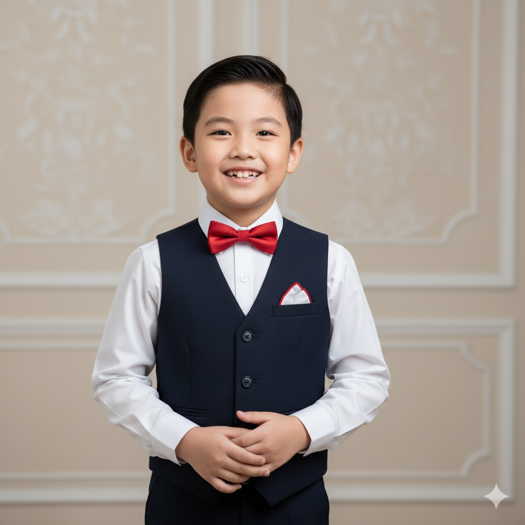 Phối nơ, khăn túi tạo điểm nhấn tinh tế
