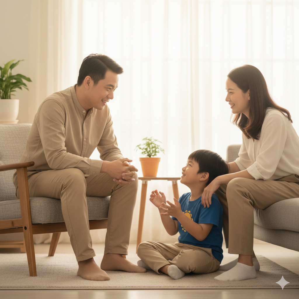 “Khi con tin tưởng, con sẽ dám nói ra điều con sợ hãi.”