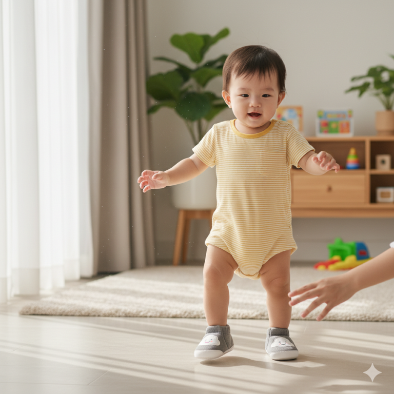 Giày tập đi – người bạn đồng hành của những bước đầu tiên.