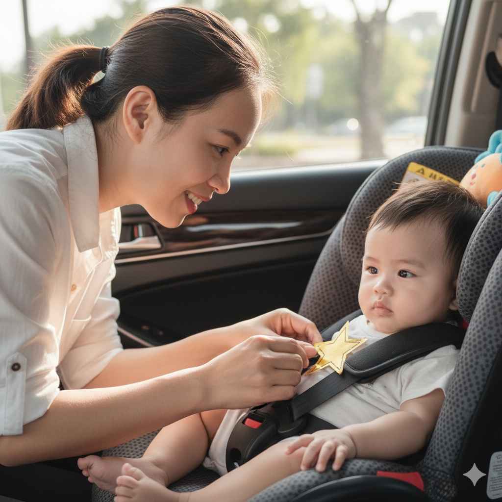 Khen thưởng khuyến khích bé hợp tác.