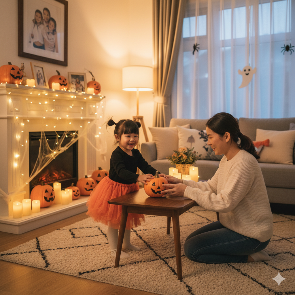 hóa trang halloween cho bé gái
