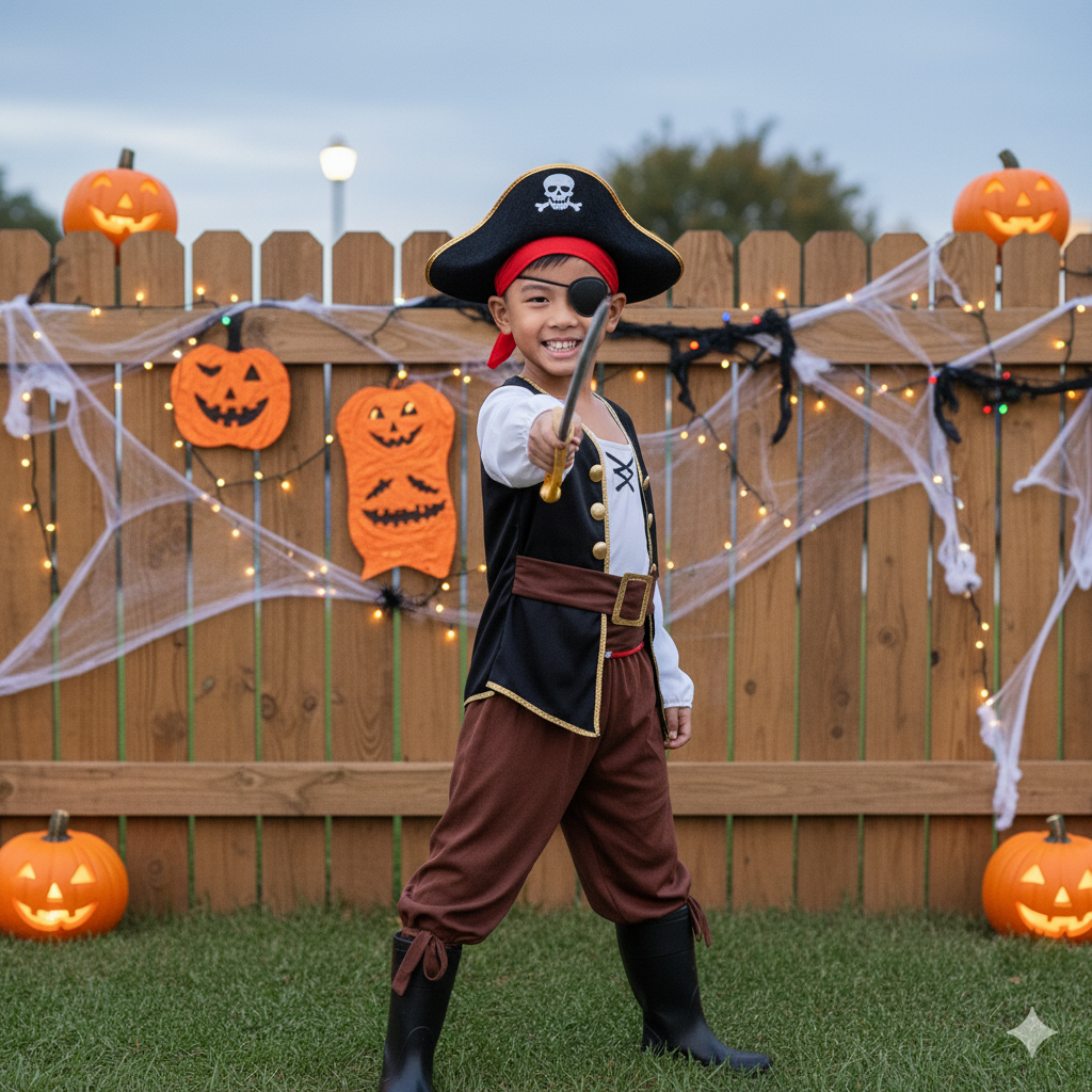 đồ hóa trang halloween cho bé trai – set cướp biển mini tutupetti