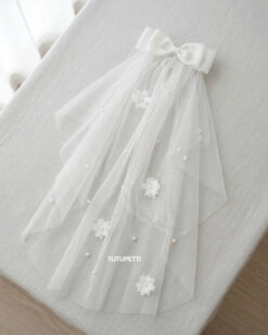 Phụ Kiện Tóc Nơ Voan Cô Dâu Blossom Veil