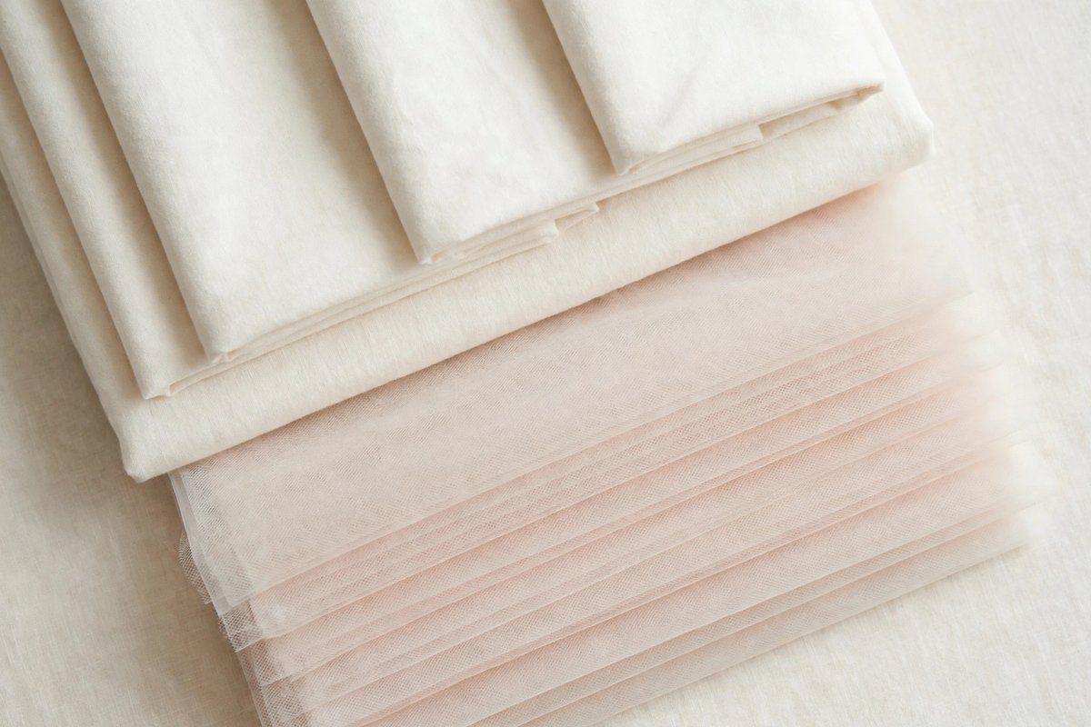 Váy Noel Bé Gái: Chọn Theo Dịp, Vừa Vặn Và Mặc Lại Được Dịp Tết 5 Vải lót cotton trắng và voan hồng nhạt cho váy Noel bé gái
